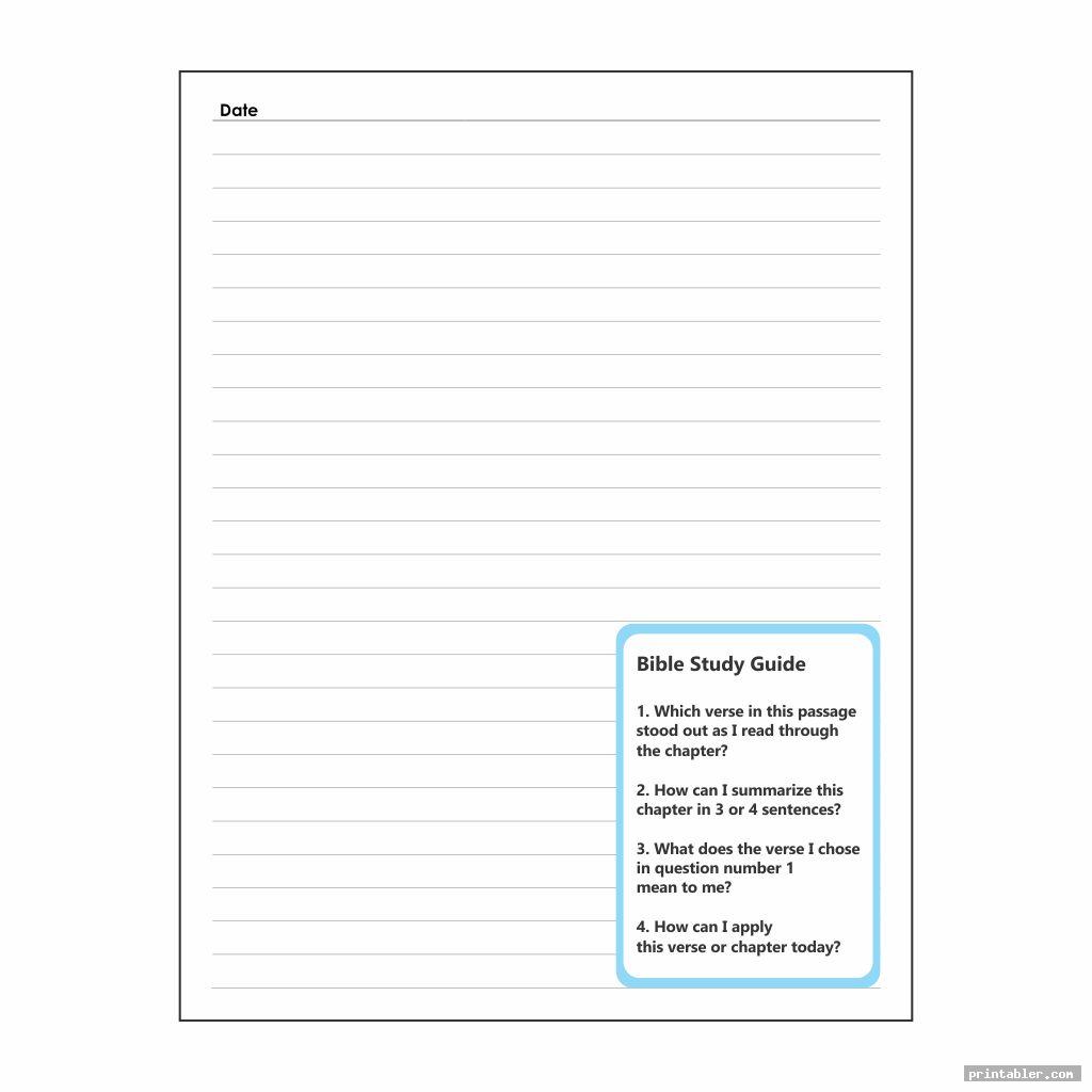 simple bible study notebook template printable