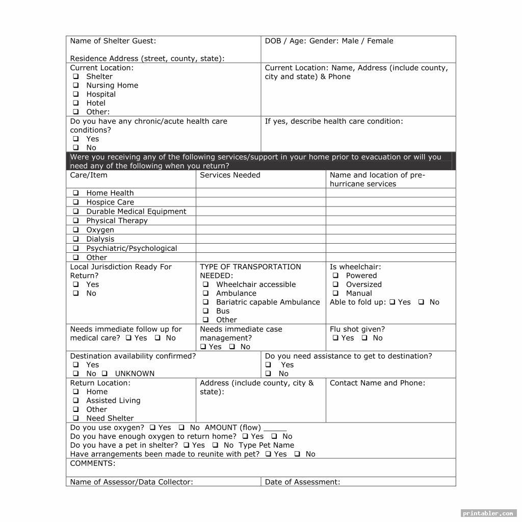 simple blank hospital discharge papers printable