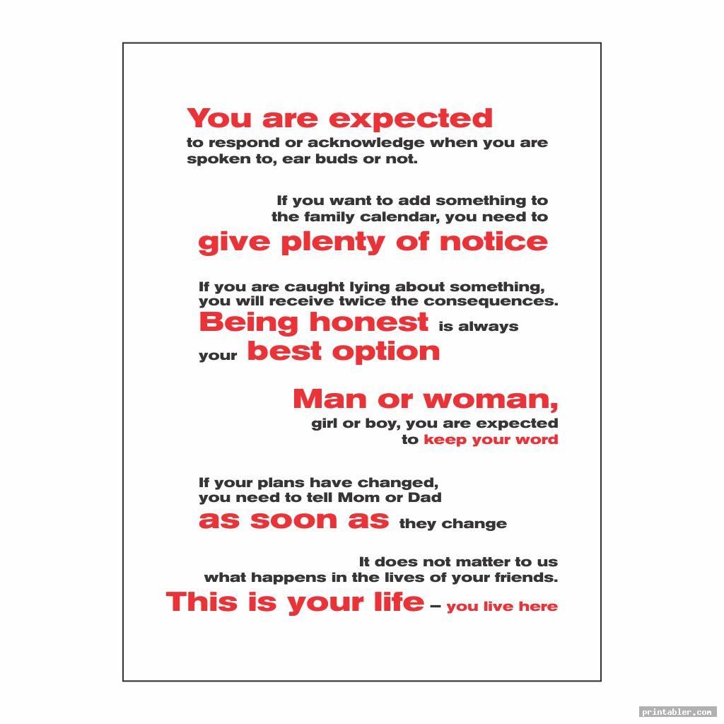 House Rules And Notification Printable Gridgit House Rules And Notification Printable Gridgit