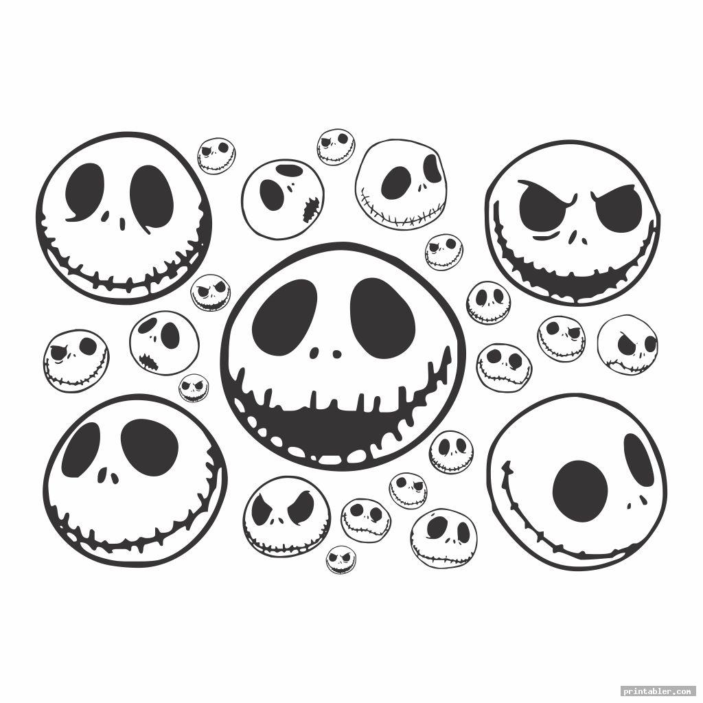 Jack Skellington Coloring Pages and Stencil Printable