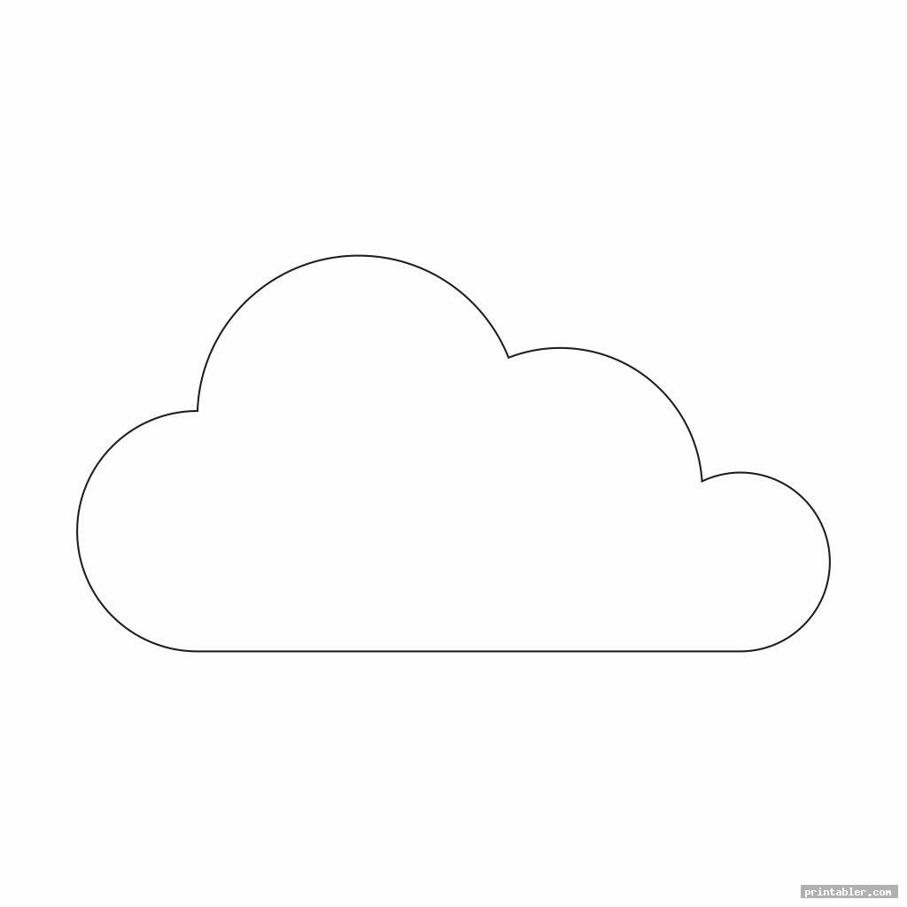 simple large printable cloud template