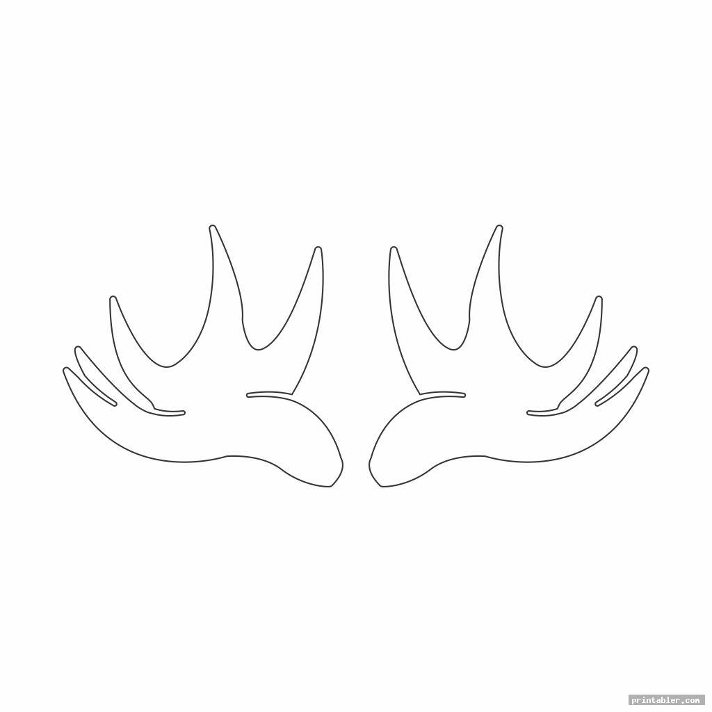 Moose Antler Template Printable - More! - Gridgit.com