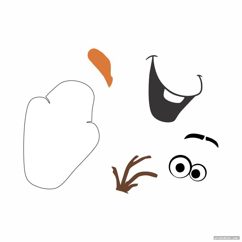 Cut Out Large Olaf Printable Printable Word Searches