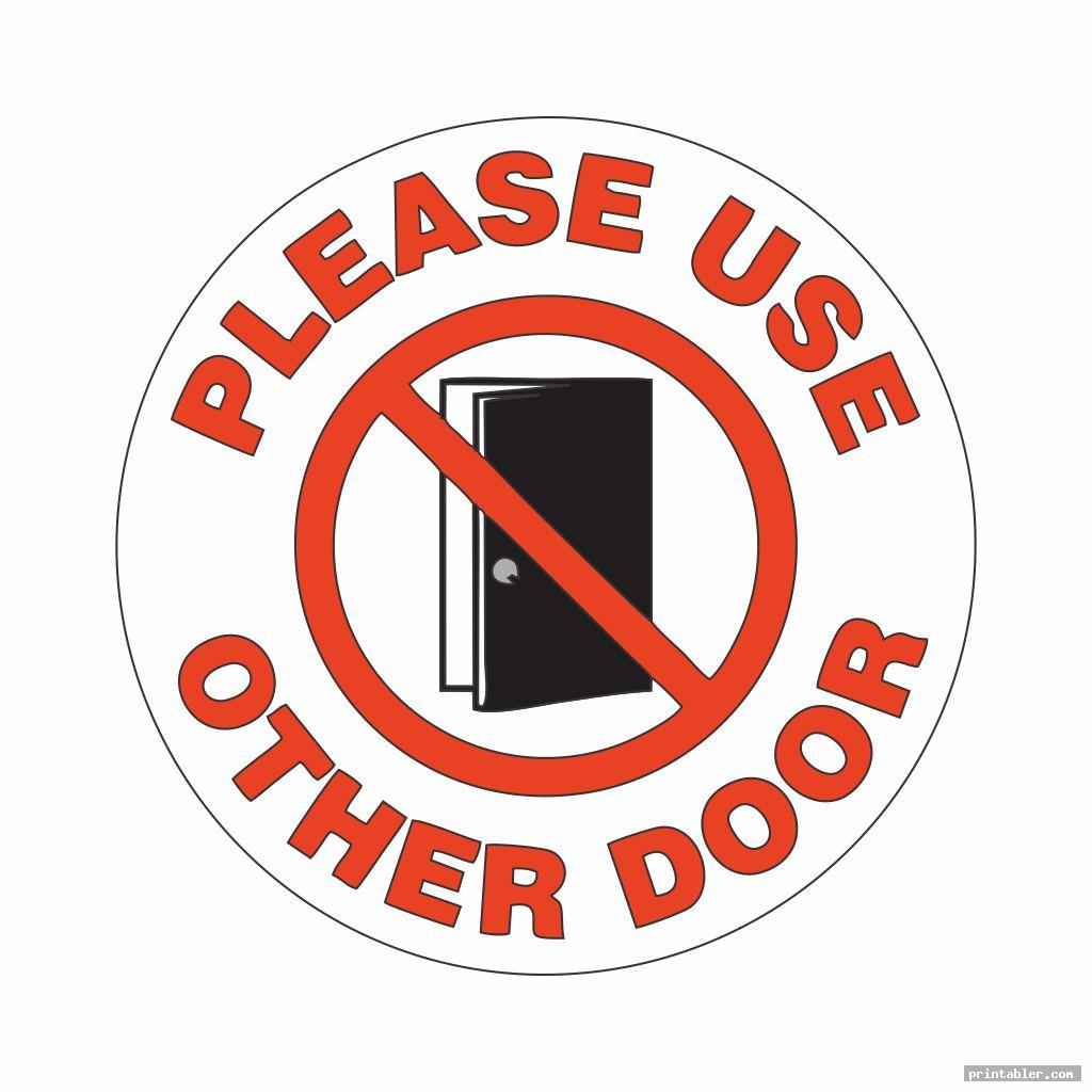 simple please use other door sign printable