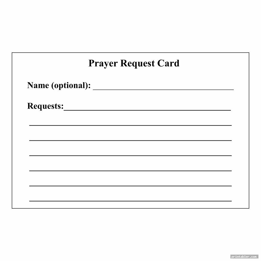 Prayer Request Cards Template