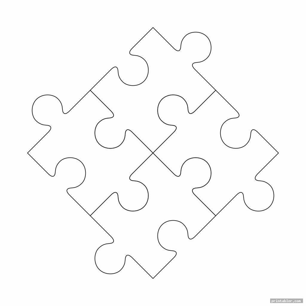 simple puzzle pieces coloring pages printable