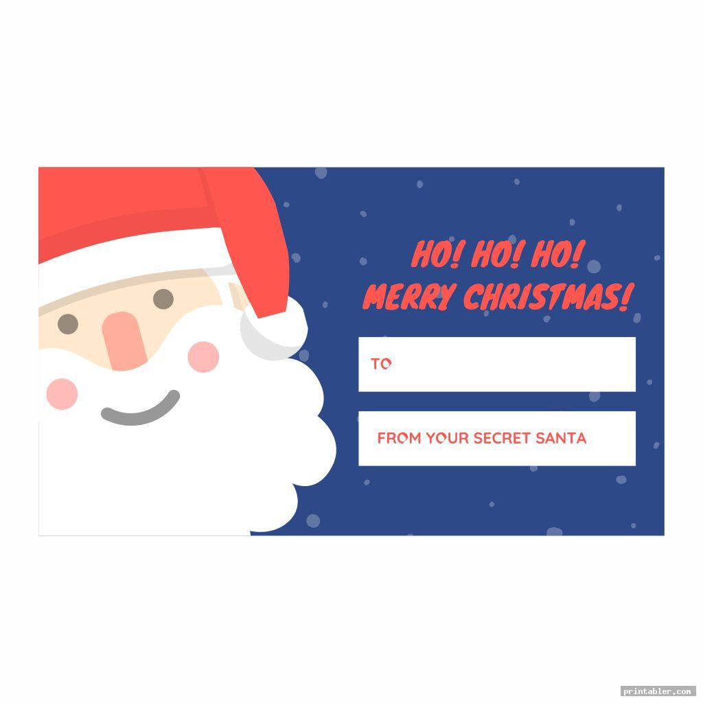 simple secret santa tags printable
