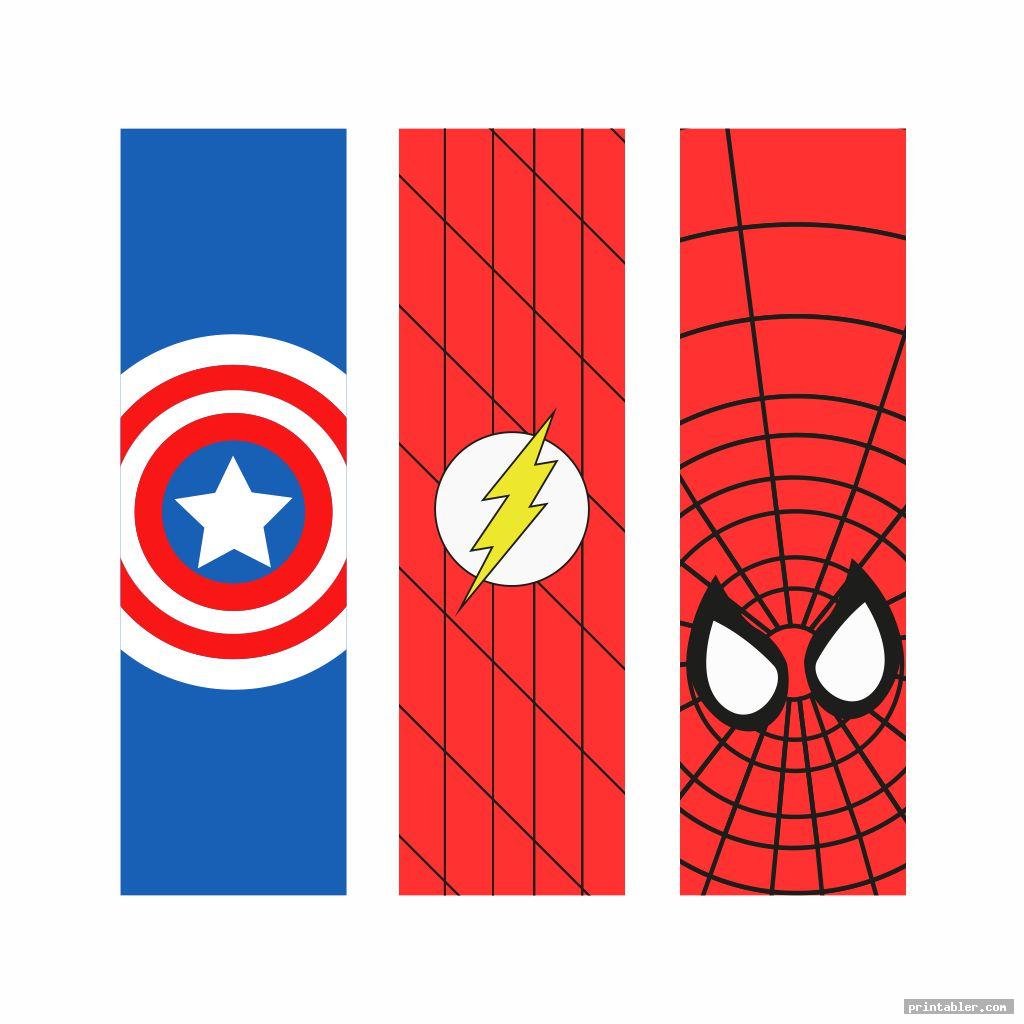 Superhero Character Bookmarks Printable