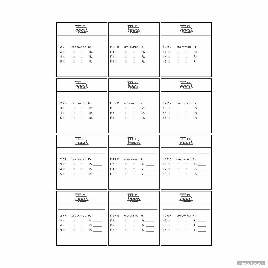 station monopoly deed cards printable