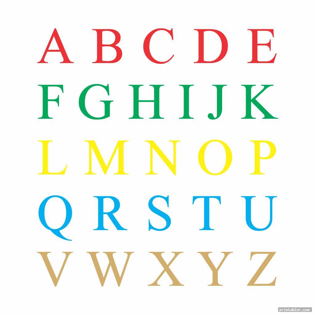 vintage large colored letters printable