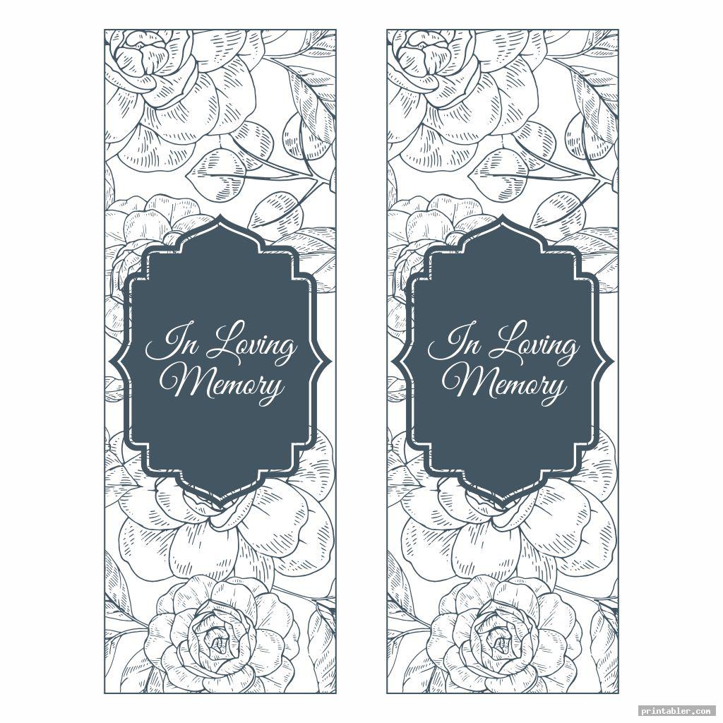 obituary bookmarks printable gridgitcom