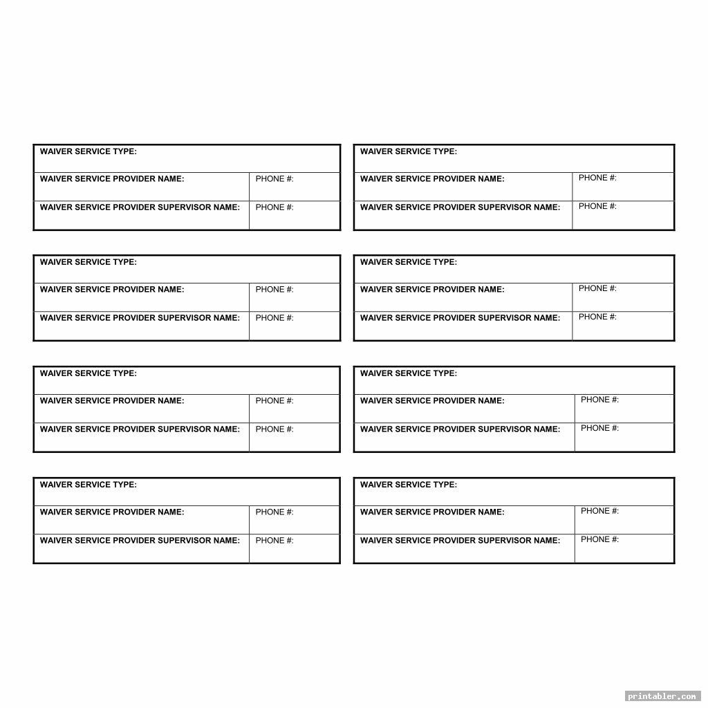 waiver phone extension list template printable