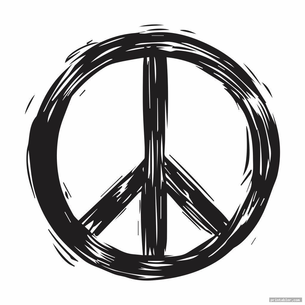abstract peace sign stencil printable