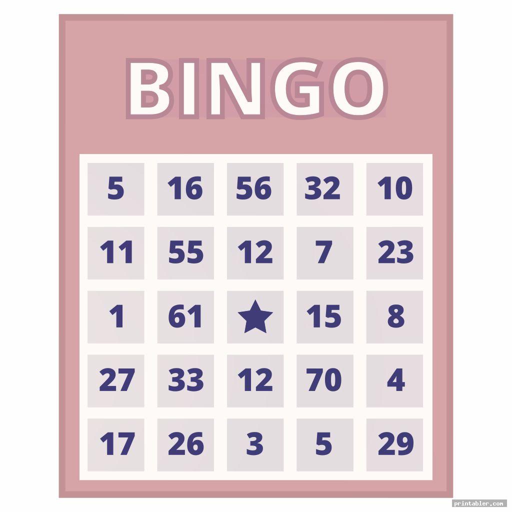 basic bingo call sheet printable