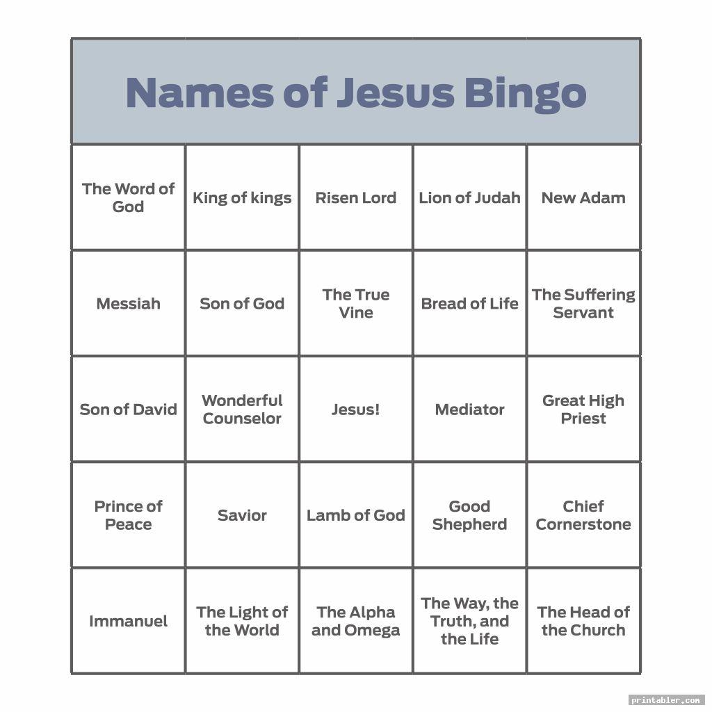 basic jesus bingo game printable