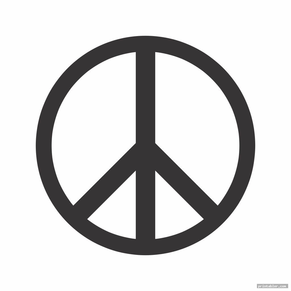 basic peace sign stencil printable