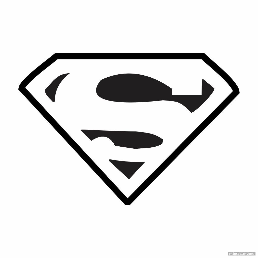 basic superman logo template printable