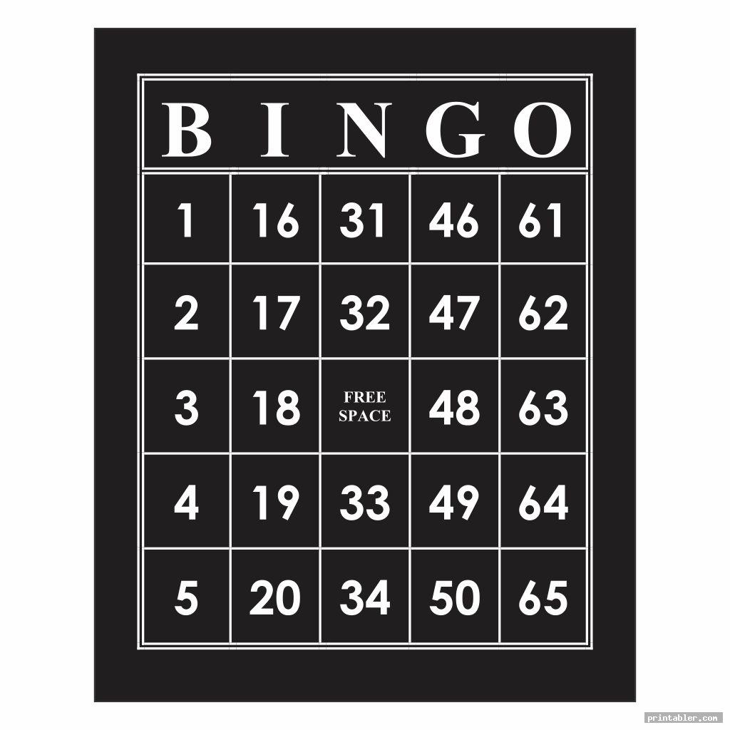 black and white bingo call sheet printable