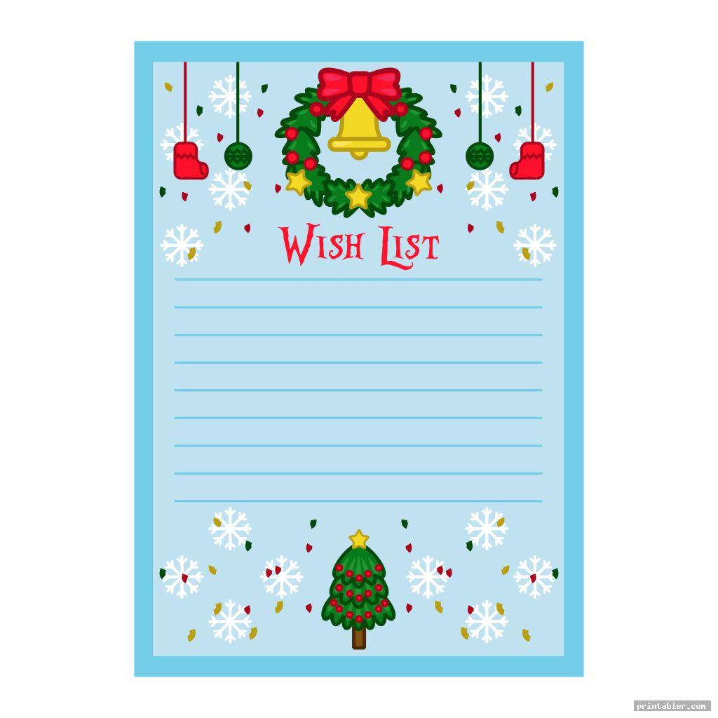 Birthday Wish List Template Printable