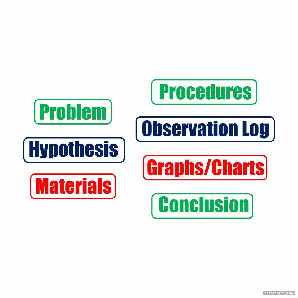 Science Fair Labels Templates Printable