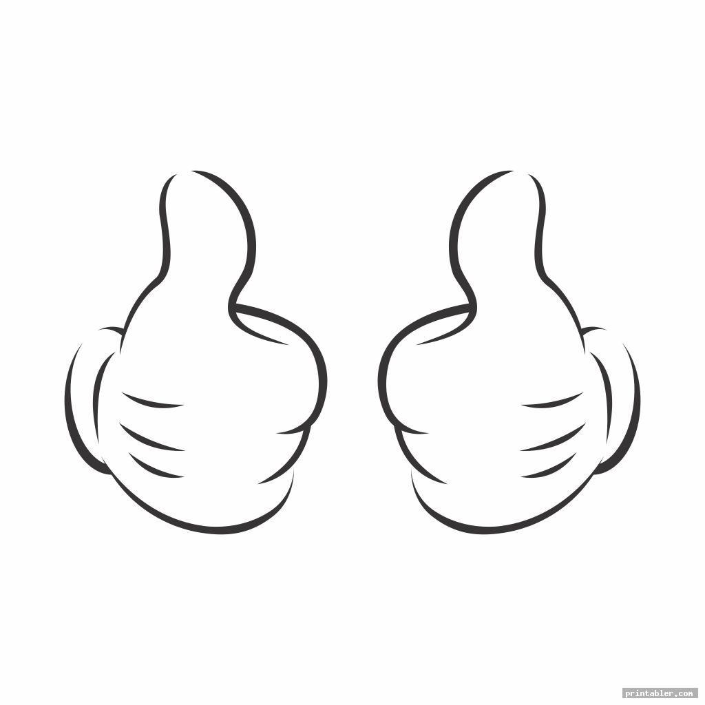 Mickey Mouse Hands Template Printable