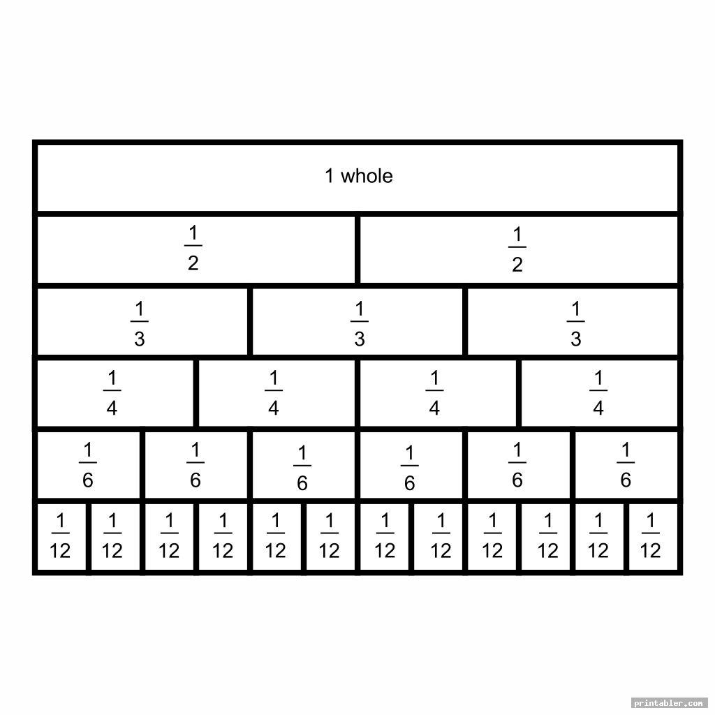 Fraction Wall Up To 20 Printable Gridgit