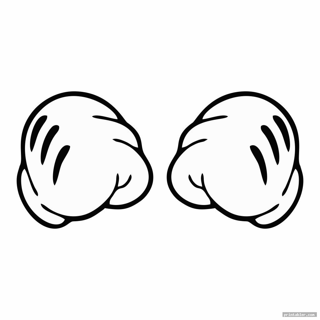 mickey mouse hands template printable for use