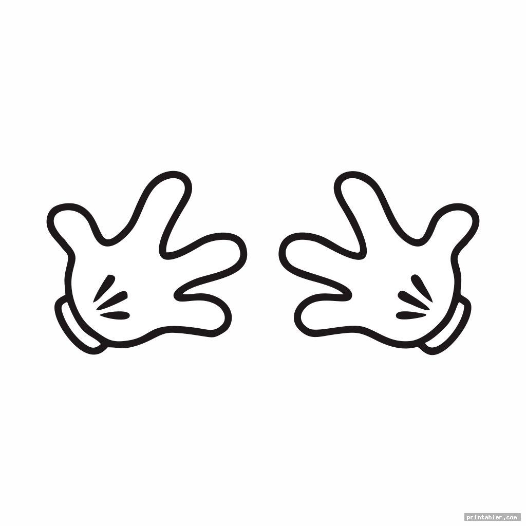 simple mickey mouse hands template printable