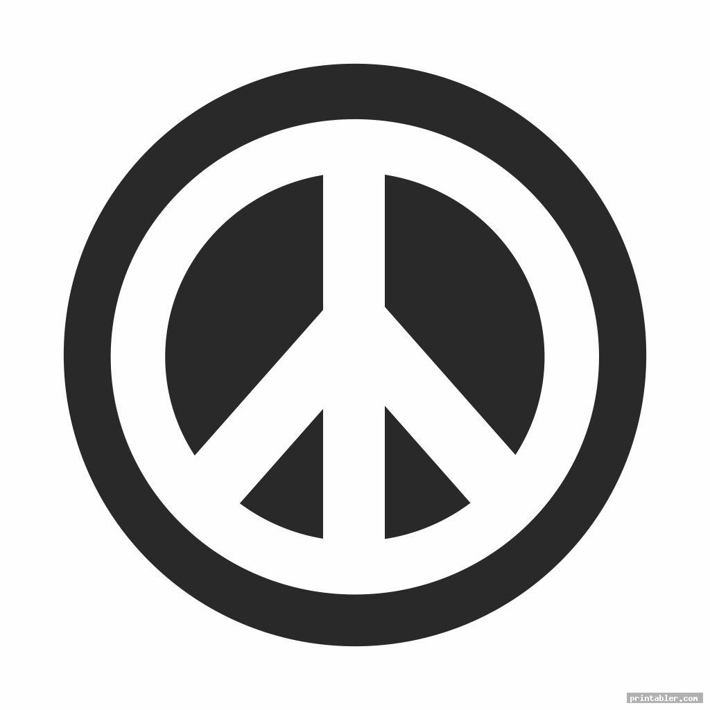 Peace Sign Stencil Printable