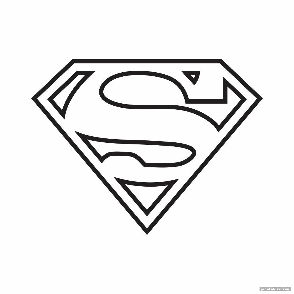 simple superman stencil printable