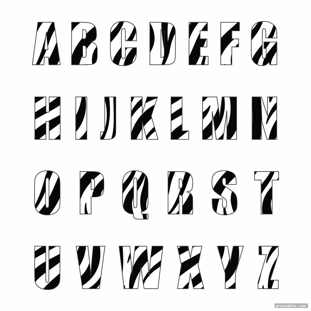 Zebra Print Letters Printable