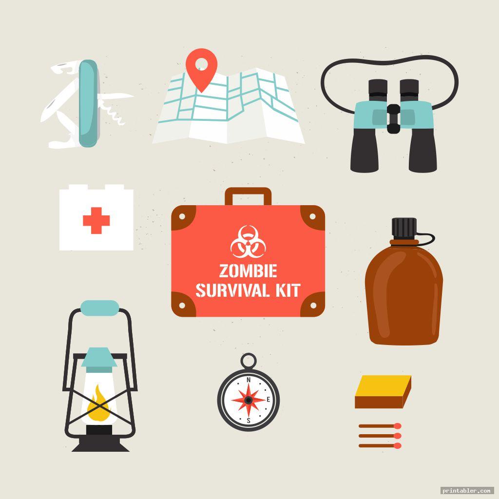 Zombie Survival Kit Printable